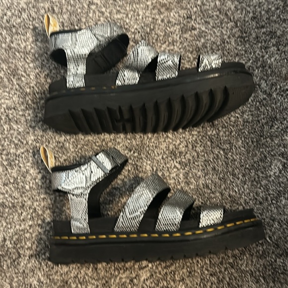 Doc Marten Silver snake print sandals - Picture 2 of 5